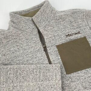 Marmot Jacket Mens Large Gilcrest Wool Blend Full Zip Gray Khaki Pockets Hiking